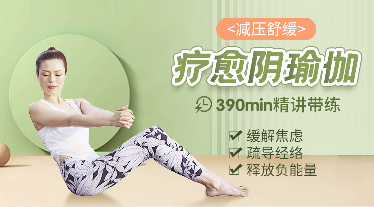 阴瑜伽进阶 | 阴性疗愈修复<变体·流动·串联>  390min6套成品小班课