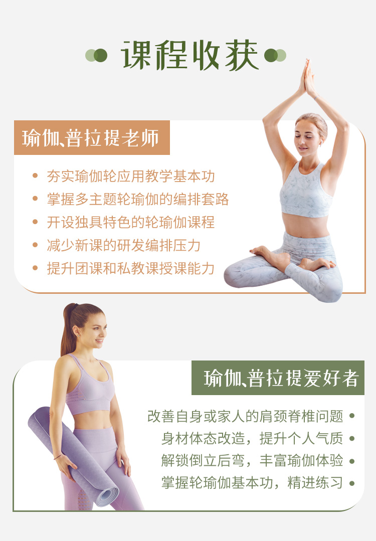轮瑜伽6大主题-团课 | 私教课精品模板
