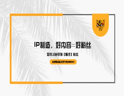 第4讲 IP制造，好内容=好粉丝--如何才能获得【精准】粉丝01