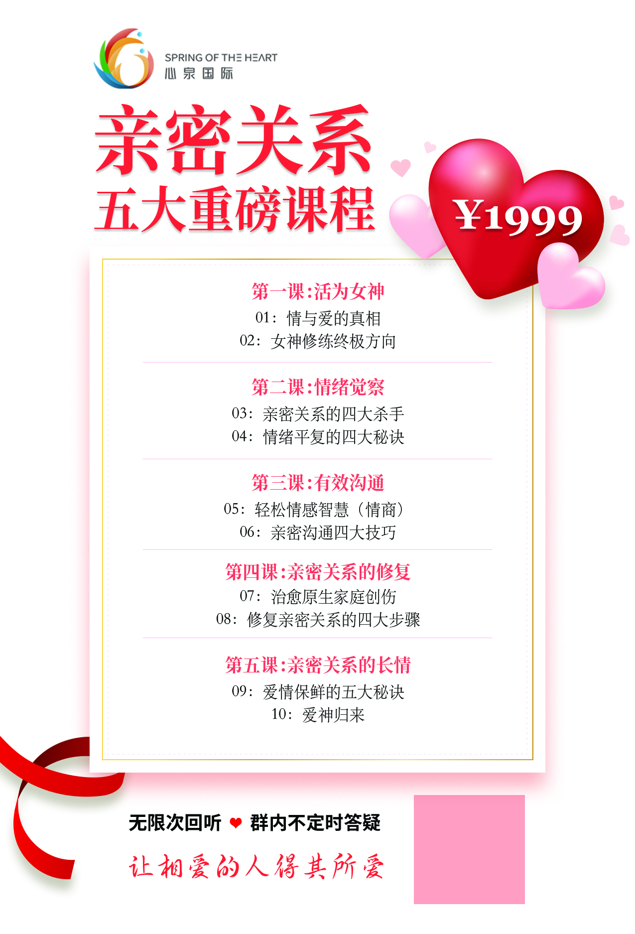 亲密关系- 五大重磅课程
