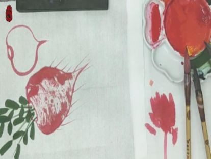 国画花鸟基础初级——第十一课：红萝卜的画法