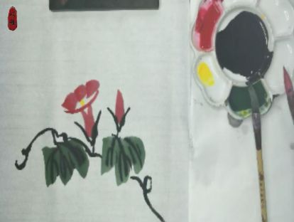 国画花鸟基础初级——第十九课：牵牛花的画法