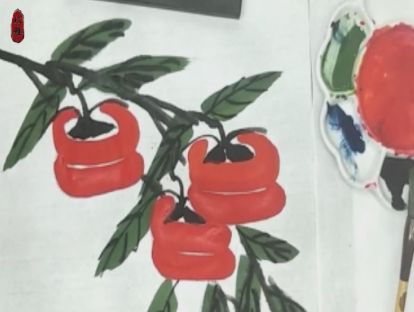 国画花鸟基础初级——第十八课：柿子的画法