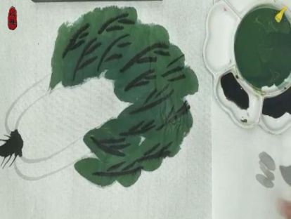 国画花鸟基础初级——第十课：白菜的画法