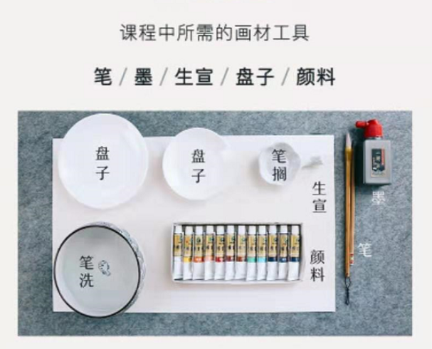 国画：花鸟二十次零基础入门课程