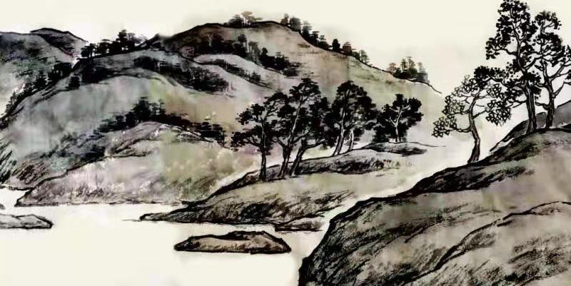 国画山水——进阶课（7次）长卷创作：春山远流图