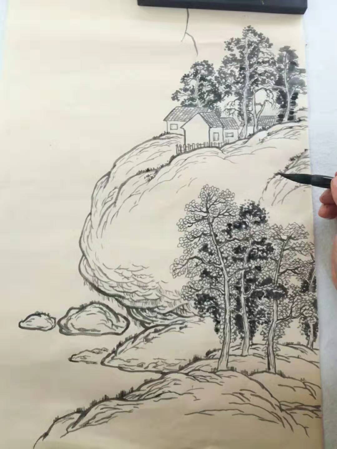 国画山水——进阶课（7次）长卷创作：春山远流图