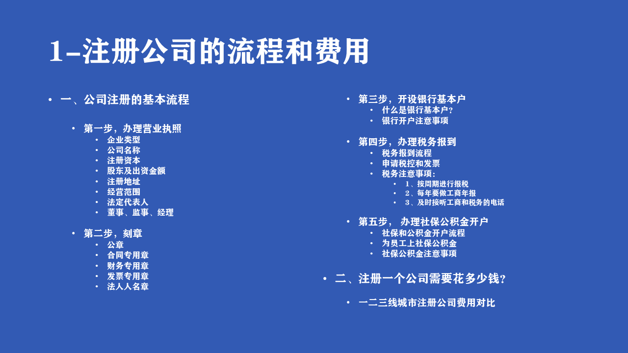 第一次开公司必备知识