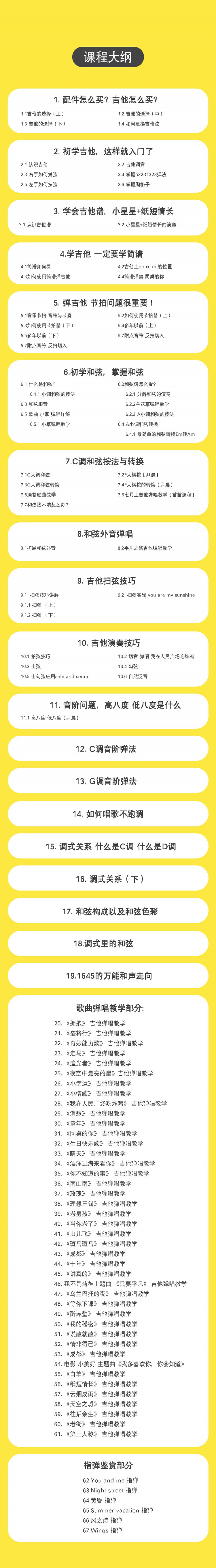 200期零基础入门视频教学课 从小白变大神吉他系统教程【限时抢购价19.9元】