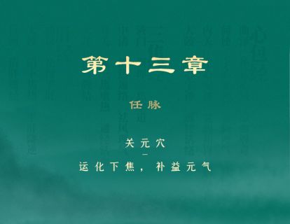 第13章 任脉 ③关元穴：运化下焦，补益元气