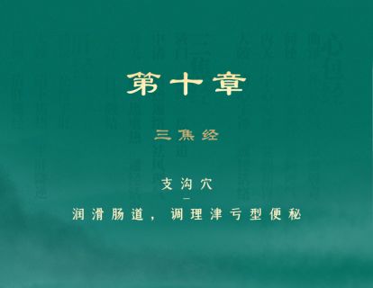 第十章 三焦经 ④支沟穴-润滑肠道，调理津亏型便秘
