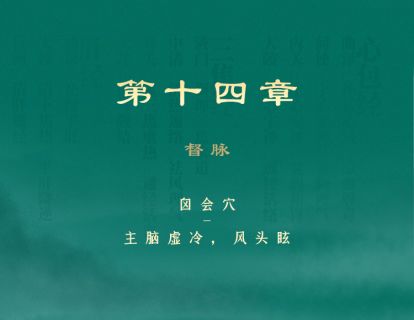 第14章 督脉 ①囟会穴-主脑虚冷，风头眩
