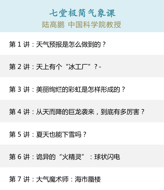 七堂极简气象课