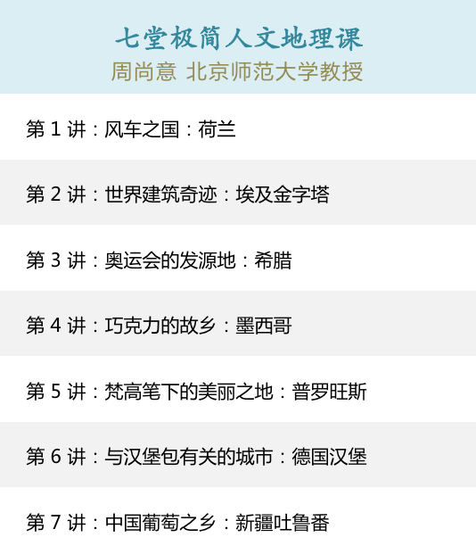 七堂极简人文地理课