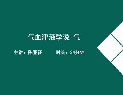 06气血津液学说-气-陈亚征.陈亚征