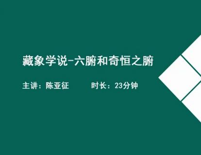 05藏象学说-六腑和奇恒之腑.陈亚征