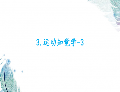 3.运动知觉学-3
