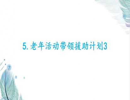 5.老年活动带领援助计划3