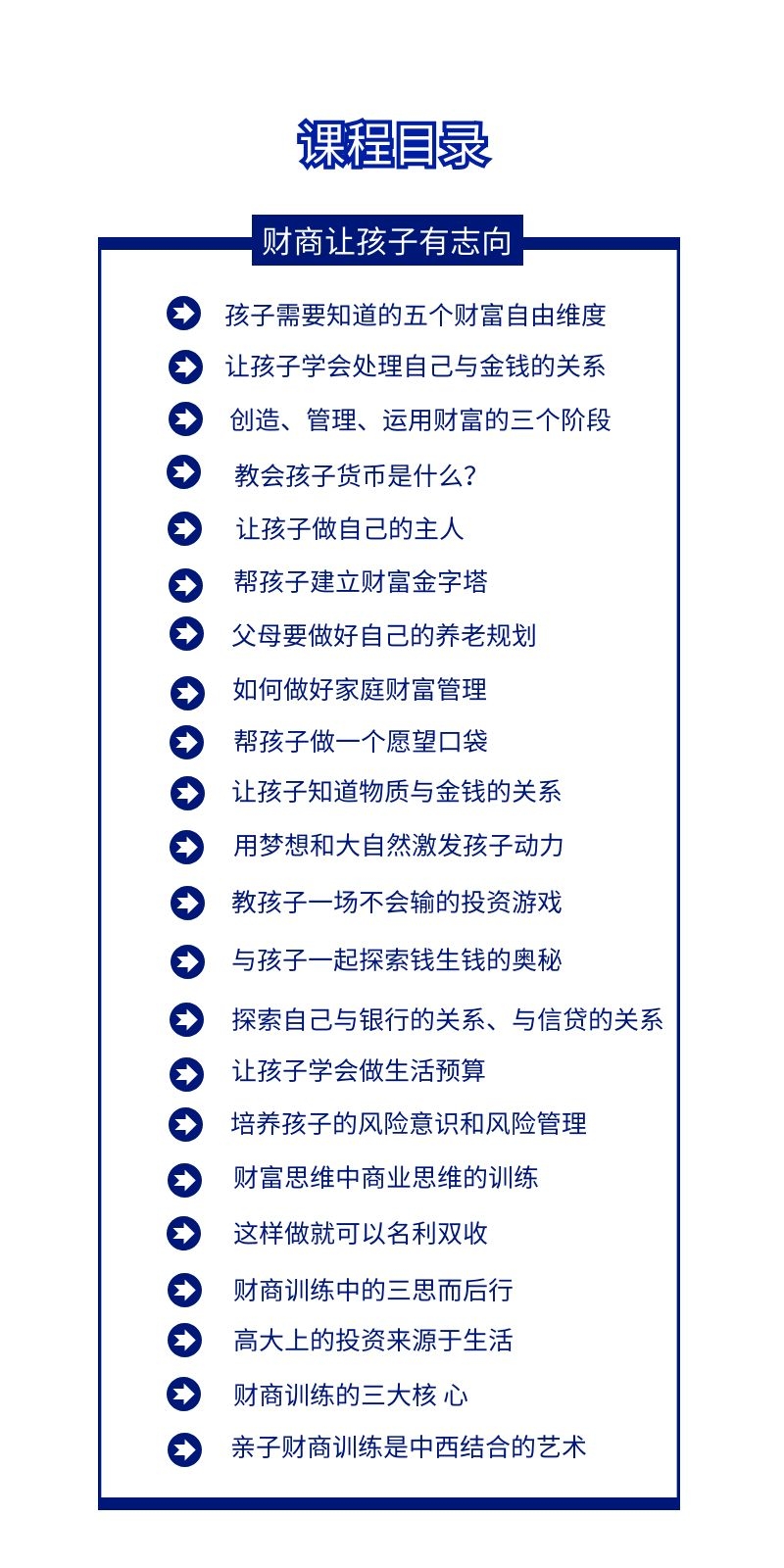 亲子财商训练课