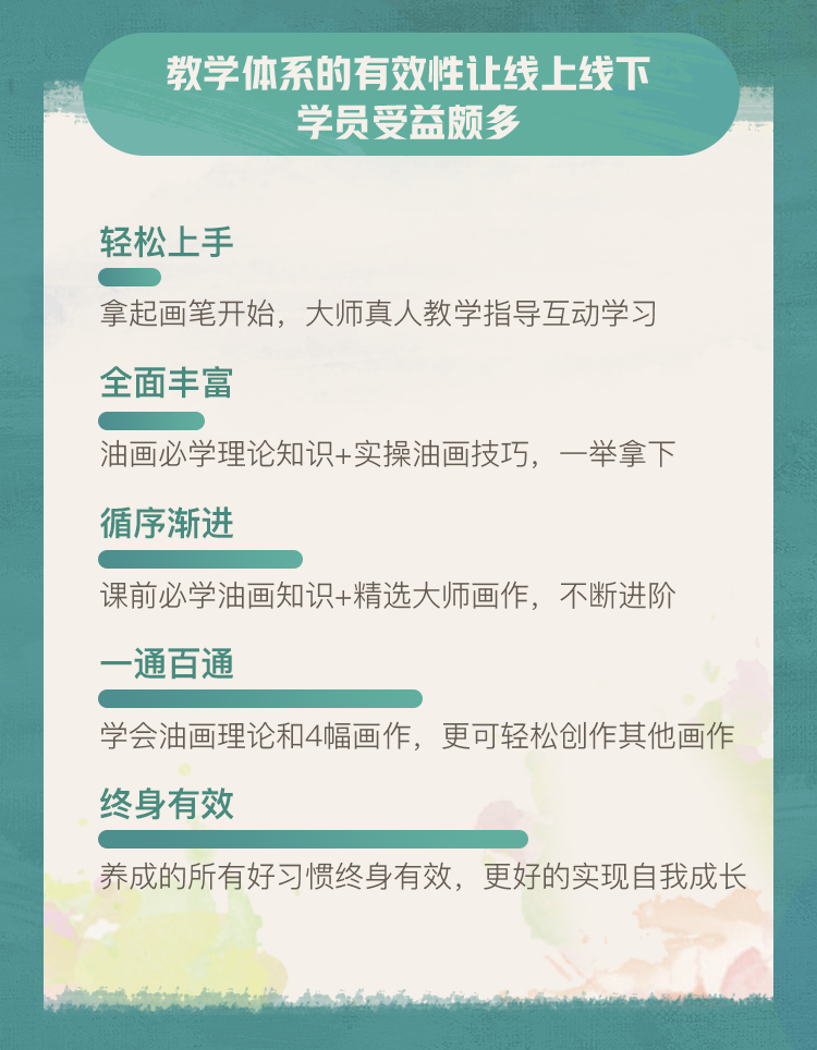 「女神修炼手册」零基础油画课：人人都能画出世界名画