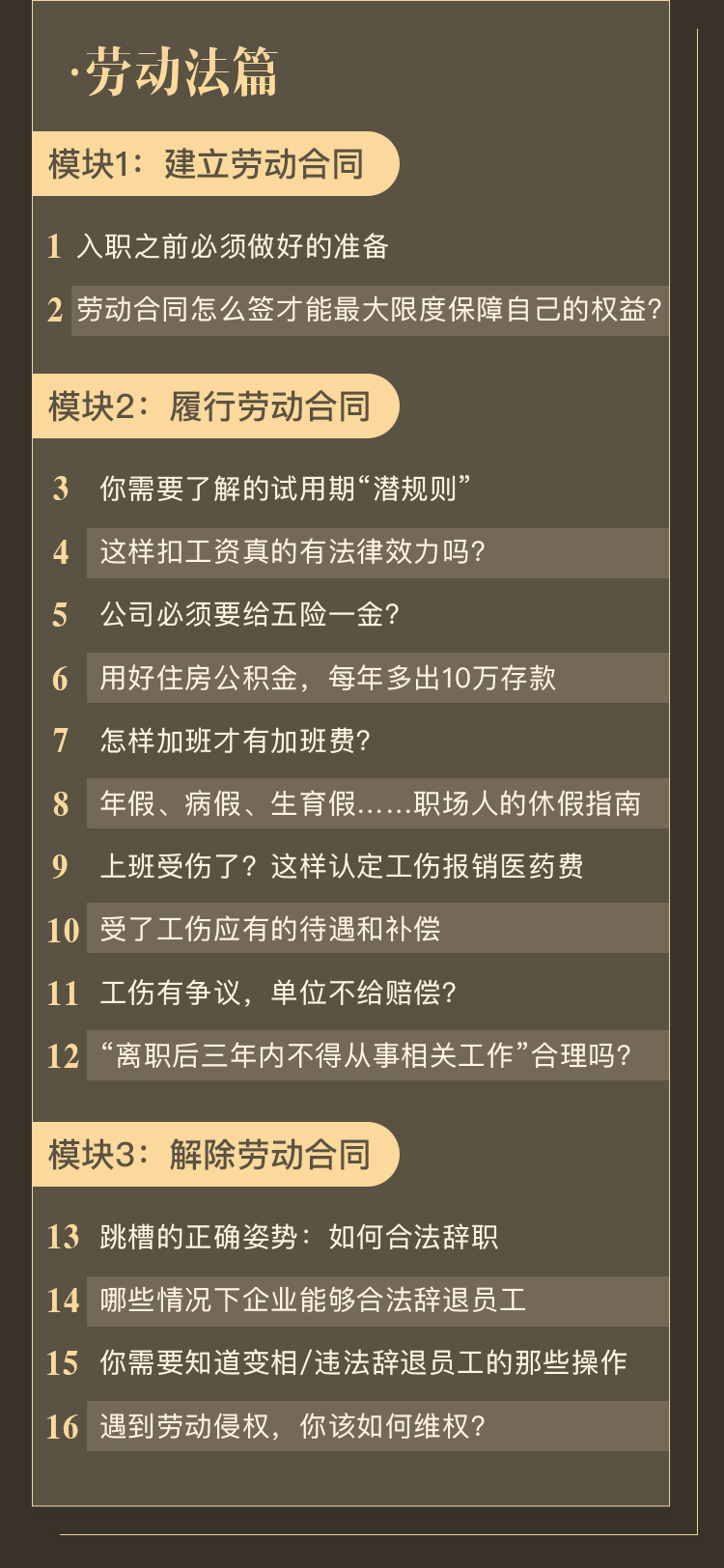 「职场&婚姻」 必备法律知识：成人的世界需要自保！