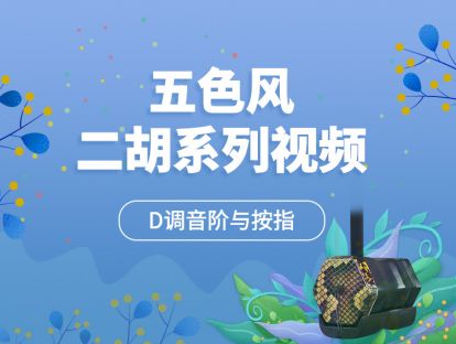 第三课 第1节（D调音阶与按指）二胡演奏基础【五色风二胡系列视频】