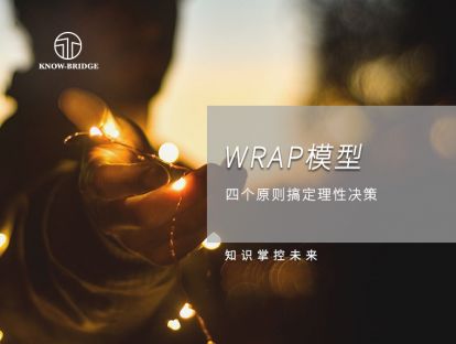 10.WRAP模型：四个原则搞定理性决策