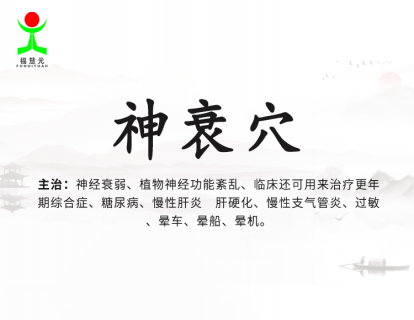 26【神衰穴】中老年人的保健穴之一，可以预防疾病发生，延缓衰老，保健长寿