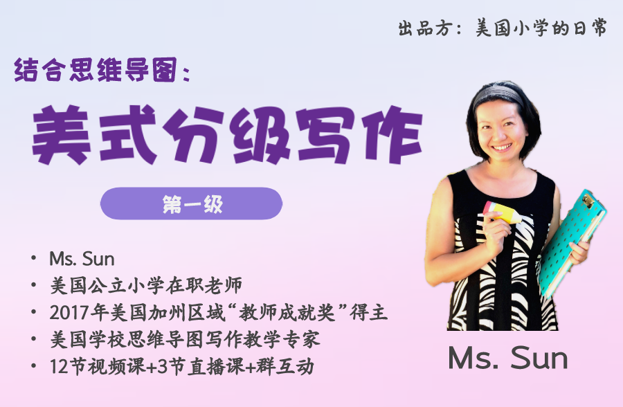 运用思维导图，美式分级写作课(第一级)