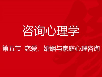 B04-咨询心理学5-恋爱、婚姻与家庭心理咨询