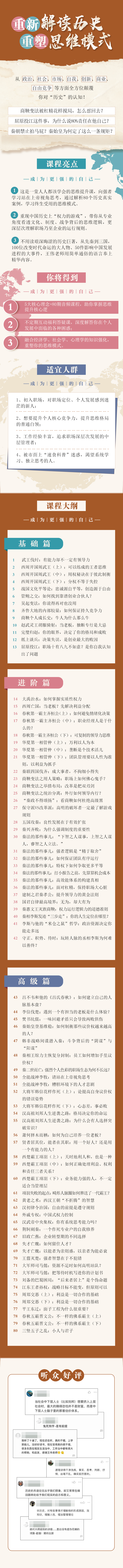 听秦汉史，提升思维格局80讲