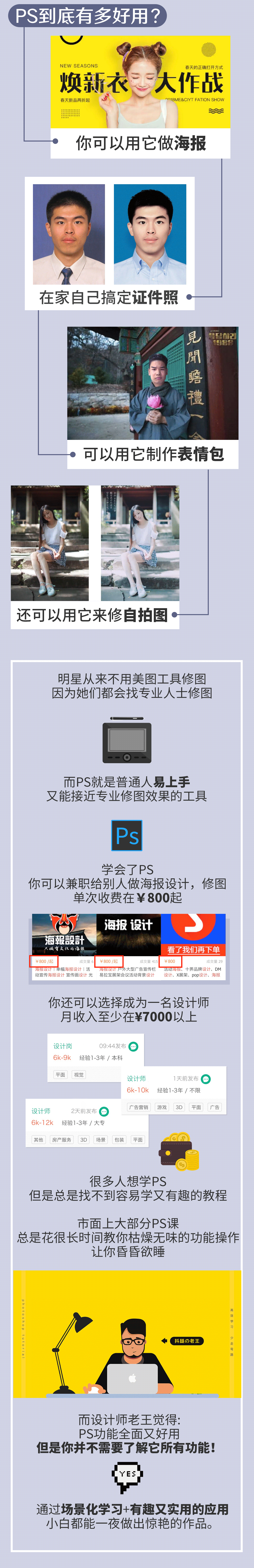 16节实用性爆棚PS课：零基础秒上手，能赚钱的技能！