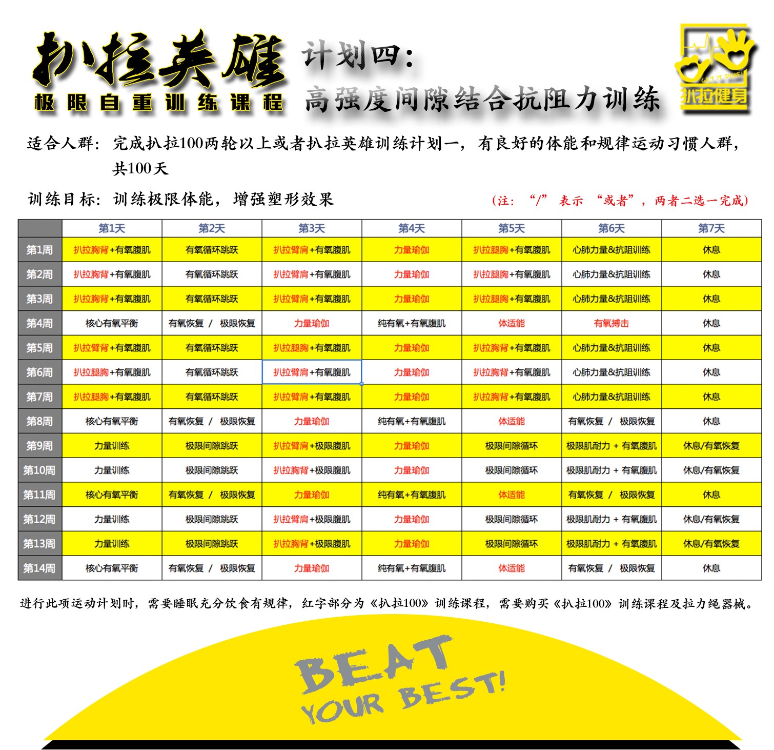 扒拉英雄-极限自重训练课程