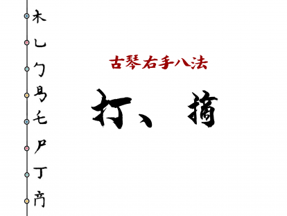 古琴右手指法规范——打、摘