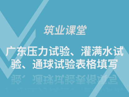 广东压力试验、灌满水试验、通球试验表格填写