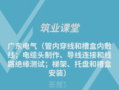 广东电气（管内穿线和槽盒内敷线；电缆头制作、导线连接和线路绝缘测试；梯架、托盘和槽盒安装）