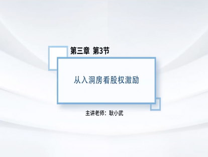 21.从入洞房看股权激励