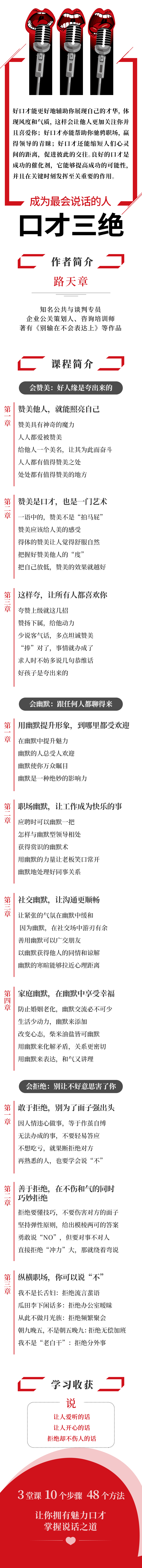 【正版音频】口才三绝——会赞美 会幽默 会拒绝