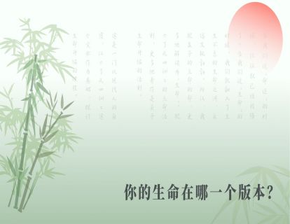 你的生命在哪一个版本？