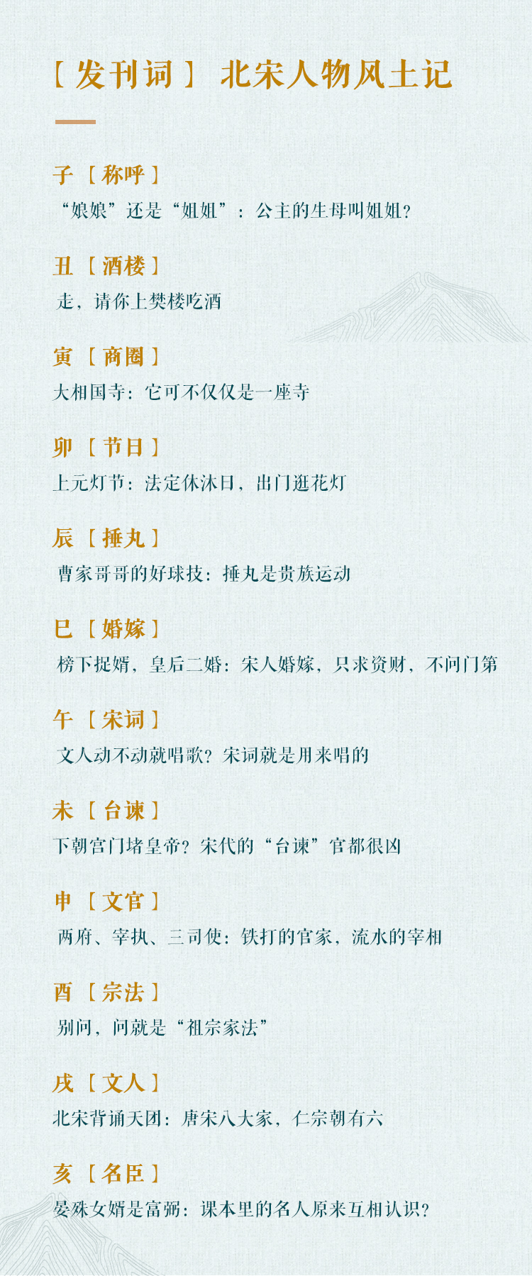 清平乐：北宋人物风土记