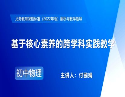 23.基于核心素养的跨学科实践教学-付鹂娟