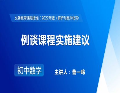 14.例谈课程实施建议-曹一鸣