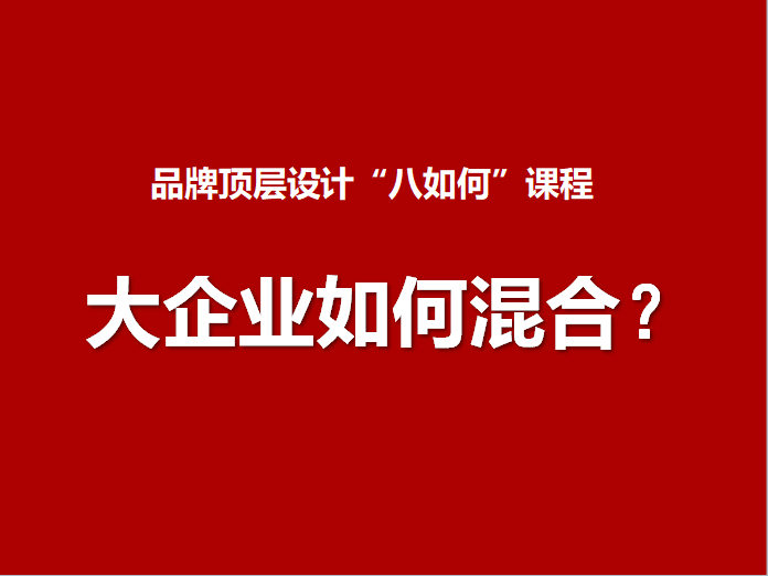 2.大企业如何混合