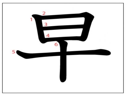 汉字「早」