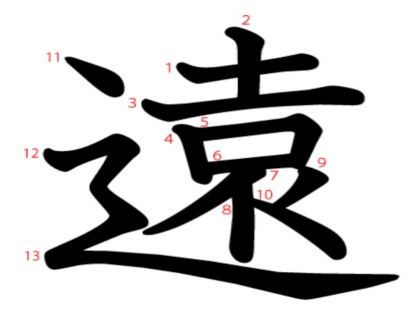 汉字「遠」