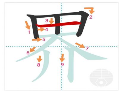 汉字「界」