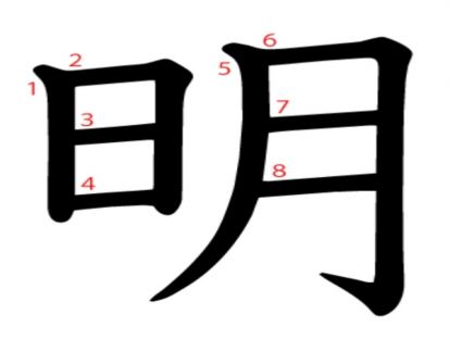 汉字「明」