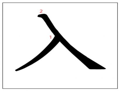 汉字「入」