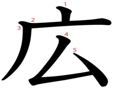 汉字「広」