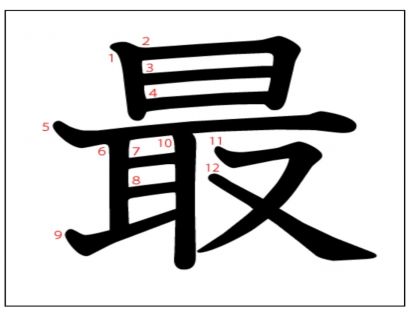 汉字「最」